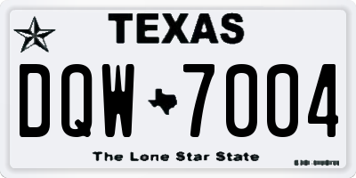 TX license plate DQW7004