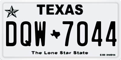 TX license plate DQW7044
