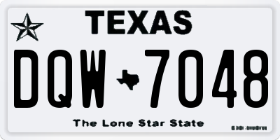 TX license plate DQW7048