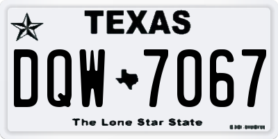 TX license plate DQW7067