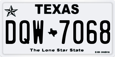TX license plate DQW7068