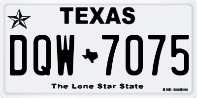 TX license plate DQW7075