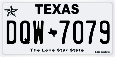 TX license plate DQW7079