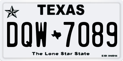 TX license plate DQW7089