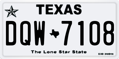 TX license plate DQW7108
