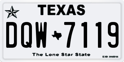 TX license plate DQW7119