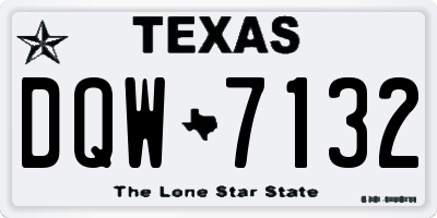 TX license plate DQW7132