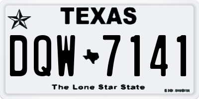 TX license plate DQW7141