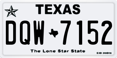 TX license plate DQW7152