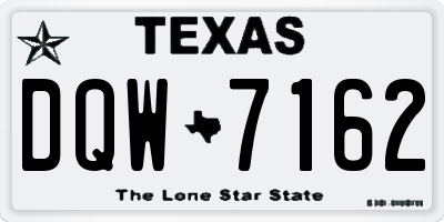 TX license plate DQW7162