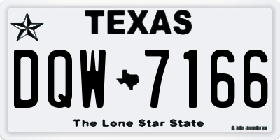 TX license plate DQW7166