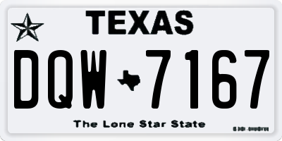TX license plate DQW7167