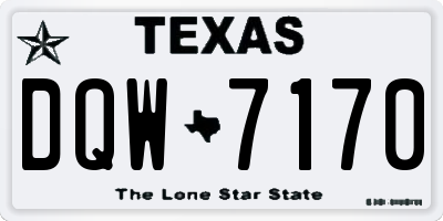 TX license plate DQW7170