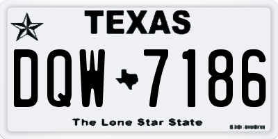 TX license plate DQW7186