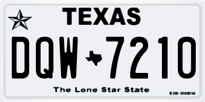 TX license plate DQW7210