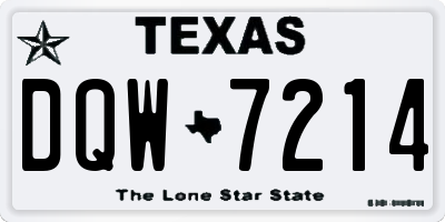 TX license plate DQW7214