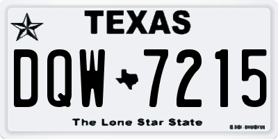TX license plate DQW7215