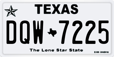 TX license plate DQW7225