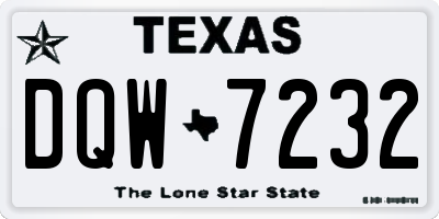 TX license plate DQW7232