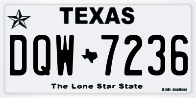 TX license plate DQW7236