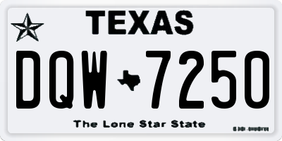 TX license plate DQW7250