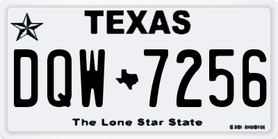 TX license plate DQW7256
