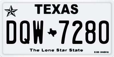 TX license plate DQW7280