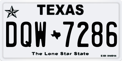 TX license plate DQW7286