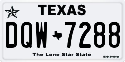 TX license plate DQW7288