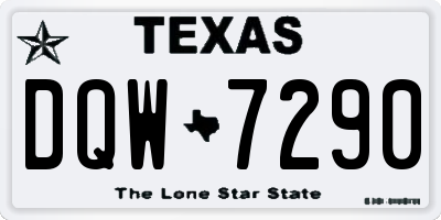 TX license plate DQW7290