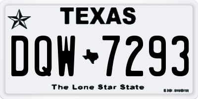 TX license plate DQW7293