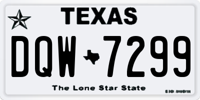 TX license plate DQW7299