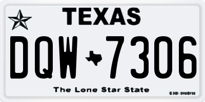 TX license plate DQW7306