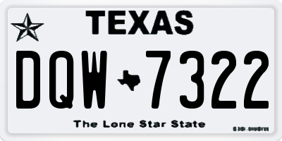 TX license plate DQW7322