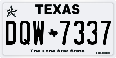 TX license plate DQW7337
