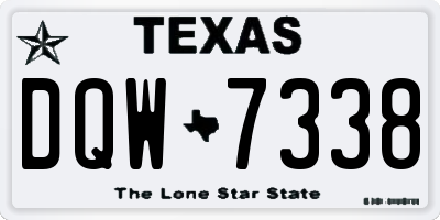 TX license plate DQW7338