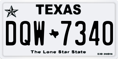 TX license plate DQW7340