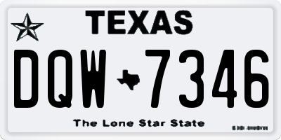 TX license plate DQW7346