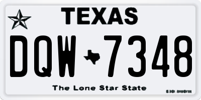TX license plate DQW7348