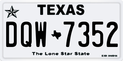 TX license plate DQW7352