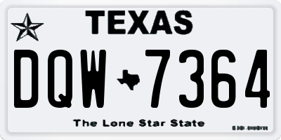 TX license plate DQW7364