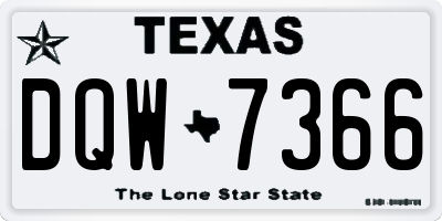 TX license plate DQW7366