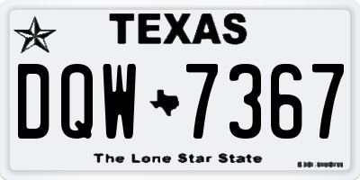TX license plate DQW7367