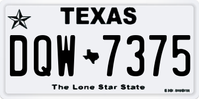TX license plate DQW7375