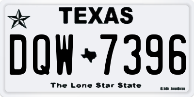 TX license plate DQW7396