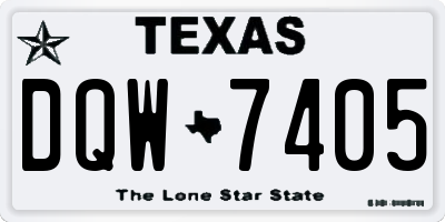 TX license plate DQW7405