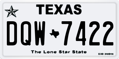 TX license plate DQW7422