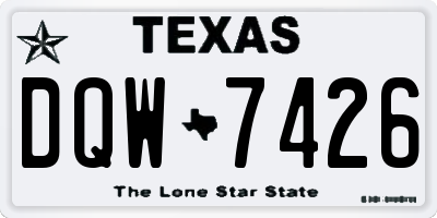 TX license plate DQW7426