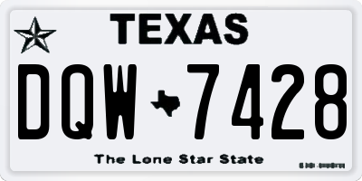 TX license plate DQW7428