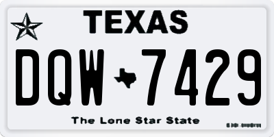 TX license plate DQW7429